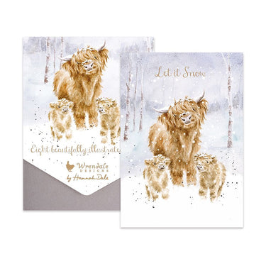 Wrendale Designs 'Highland Christmas' Highland Cow Christmas Card Pack| Online For Equine