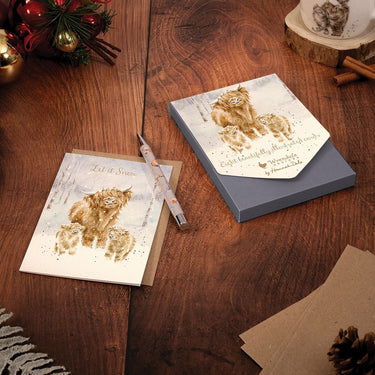Wrendale Designs 'Highland Christmas' Highland Cow Christmas Card Pack| Online For Equine