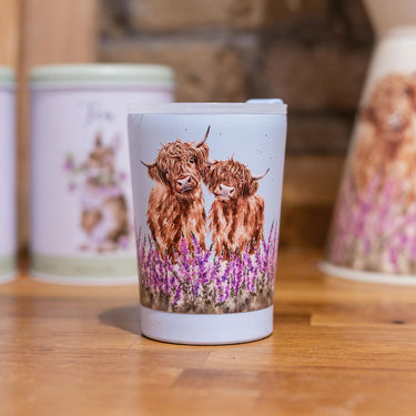 Wrendale Designs 'Highland Cow' Thermal Travel Cup| Online For Equine