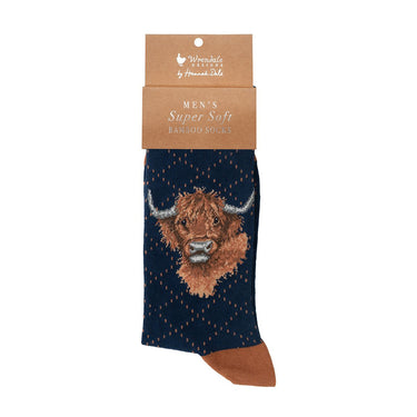 Wrendale Designs 'Highland Heathers' Highland Cow Men'S Socks| Online For Equine