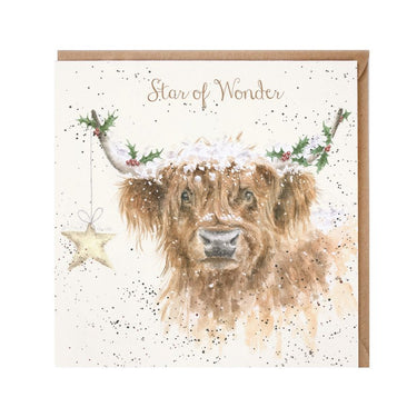 Wrendale Designs 'Highland Star' Highland Cow Christmas Card| Online For Equine