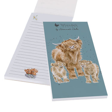 Wrendale Designs 'Highland Wishes' Highland Cow Magnetic Shopping Pad| Online For Equine