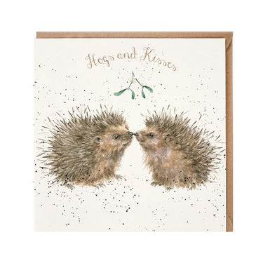 Wrendale Designs 'Hogs And Kisses' Hedgehog Christmas Card| Online For Equine