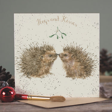 Wrendale Designs 'Hogs And Kisses' Hedgehog Christmas Card| Online For Equine