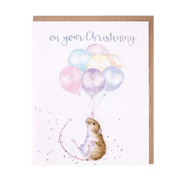 Wrendale Designs 'Hold On Tight' Mouse Christening Card| Online For Equine