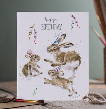 Wrendale Designs 'Hoppy Birthday' Hare Birthday Card| Online For Equine