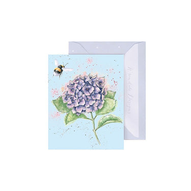 Wrendale Designs 'Hydrangea' Bee Mini Card| Online For Equine