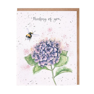 Wrendale Designs 'Hydrangea' Bee Thinking Of You Card| Online For Equine