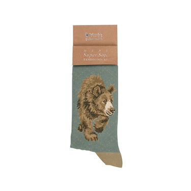 Wrendale Designs 'In My Footsteps' Bear Men'S Socks| Online For Equine