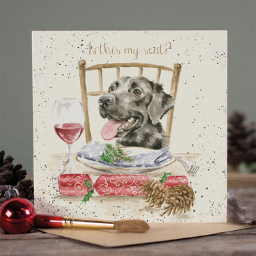 Wrendale Designs 'Is This My Seat?' Labrador Christmas Card| Online For Equine