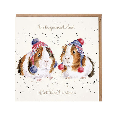 Wrendale Designs 'It'S Be-Guinea' Guinea Pig Christmas Card| Online For Equine