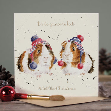Wrendale Designs 'It'S Be-Guinea' Guinea Pig Christmas Card| Online For Equine