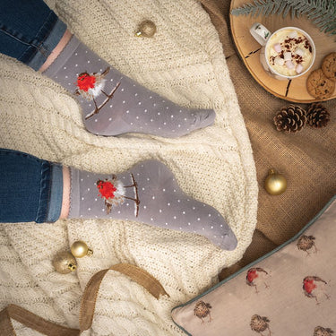 Wrendale Designs 'Jolly Robin' Robin Socks| Online For Equine