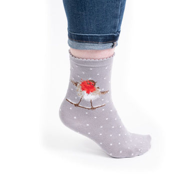 Wrendale Designs 'Jolly Robin' Robin Socks| Online For Equine