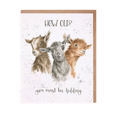 Wrendale Designs 'Just Kidding' Goat Birthday Card| Online For Equine