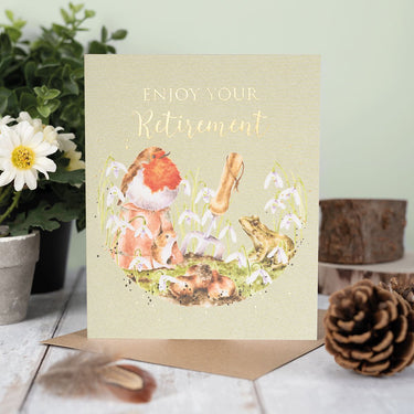 Wrendale Designs 'Let The Adventure Begin' Robin Retirement Card| Online For Equine