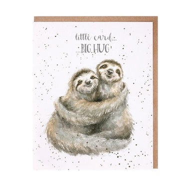 Wrendale Designs 'Little Card, Big Hug' Sloth Card| Online For Equine