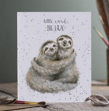 Wrendale Designs 'Little Card, Big Hug' Sloth Card| Online For Equine