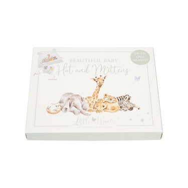 Wrendale Designs 'Little Savannah' African Animal Newborn Hat And Mitten Set| Online For Equine