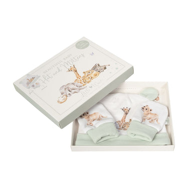 Wrendale Designs 'Little Savannah' African Animal Newborn Hat And Mitten Set| Online For Equine