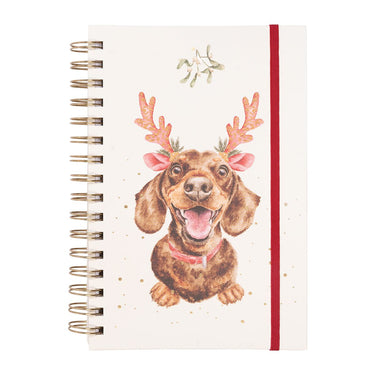 Wrendale Designs 'Mistletoe And Barks' Dachshund Notebook| Online For Equine