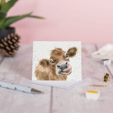 Wrendale Designs 'Moooo' Cow Mini Card| Online For Equine