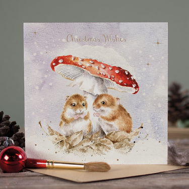 Wrendale Designs 'Mushroom At The Inn' Mouse Christmas Card| Online For Equine