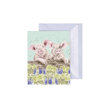 Wrendale Designs 'Nosy Neigh-Boars' Pig Mini Card| Online For Equine