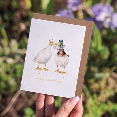 Wrendale Designs 'Not A Daisy Goes By' Duck Anniversary Little Sentiment Card| Online For Equine