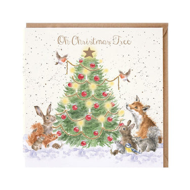 Wrendale Designs 'Oh Christmas Tree' Woodland Animal Christmas Card| Online For Equine