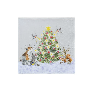Wrendale Designs 'Oh Christmas Tree' Woodland Animal Cocktail Napkins| Online For Equine