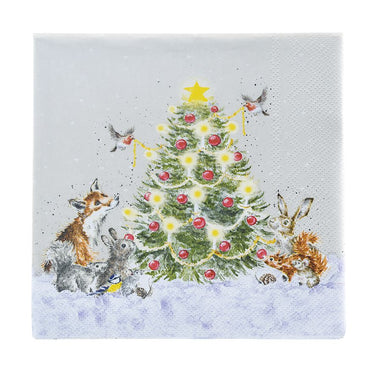 Wrendale Designs 'Oh Christmas Tree' Woodland Animal Napkins| Online For Equine