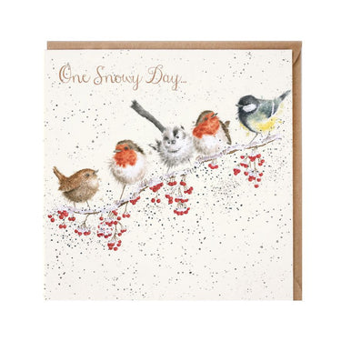 Wrendale Designs 'One Snowy Day' Bird Christmas Card| Online For Equine
