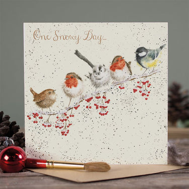 Wrendale Designs 'One Snowy Day' Bird Christmas Card| Online For Equine