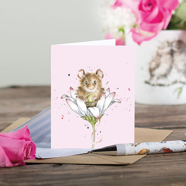 Wrendale Designs 'Oops A Daisy' Mouse Mini Card| Online For Equine