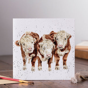 Wrendale Designs 'Paddy, Percy And Pedro' Cow Card| Online For Equine