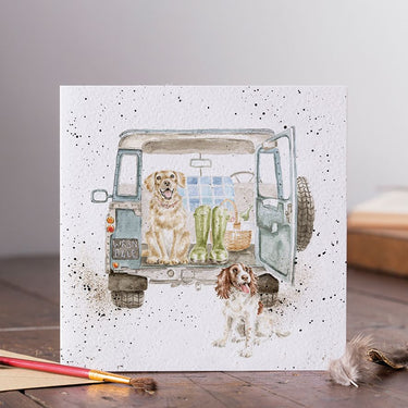 Wrendale Designs 'Paws For A Picnic' Labrador & Spaniel Card| Online For Equine