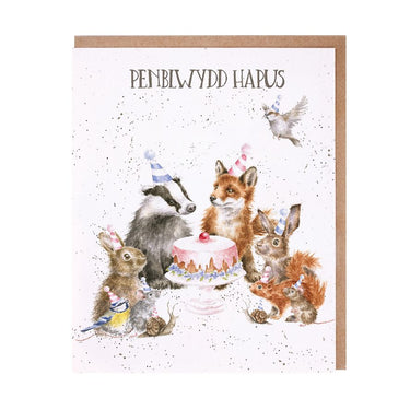 Wrendale Designs 'Penblwydd Hapus' Anifail Cerdyn (Welsh)| Online For Equine