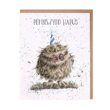 Wrendale Designs 'Penblwydd Hapus' Tylluan Cerdyn (Welsh)| Online For Equine
