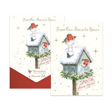 Wrendale Designs 'Please Stop Here' Robin Christmas Card Pack| Online For Equine