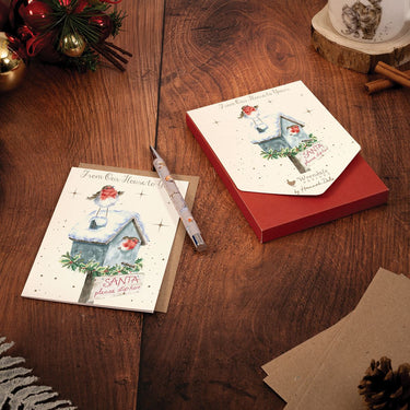 Wrendale Designs 'Please Stop Here' Robin Christmas Card Pack| Online For Equine