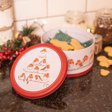 Wrendale Designs 'Rockin Robins' Robin Christmas Round Tin| Online For Equine
