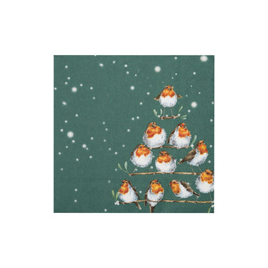 Wrendale Designs 'Rockin' Robins' Robin Cocktail Napkin| Online For Equine