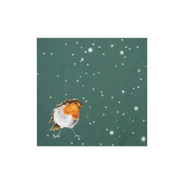 Wrendale Designs 'Rockin' Robins' Robin Cocktail Napkin| Online For Equine