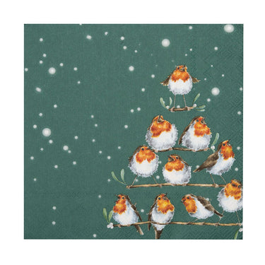 Wrendale Designs 'Rockin' Robins' Robin Lunch Napkin| Online For Equine
