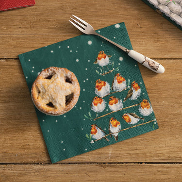 Wrendale Designs 'Rockin' Robins' Robin Lunch Napkin| Online For Equine