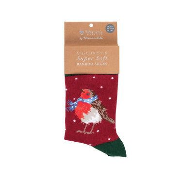 Wrendale Designs 'Season'S Tweetings' Robin Children'S Socks| Online For Equine