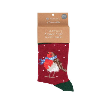 Wrendale Designs 'Season'S Tweetings' Robin Children'S Socks| Online For Equine