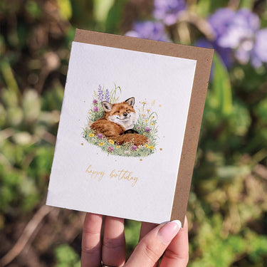Wrendale Designs 'Serenity' Fox Birthday Little Sentiment Card| Online For Equine
