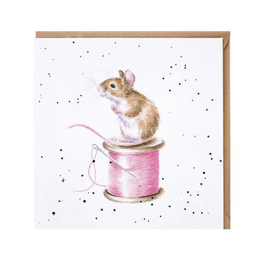 Wrendale Designs 'Sew It Begins' Mouse Card| Online For Equine
